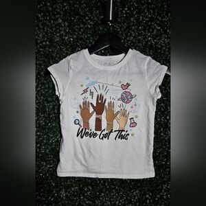 The Children's Place White Short Sleeve Tee Graphic Design